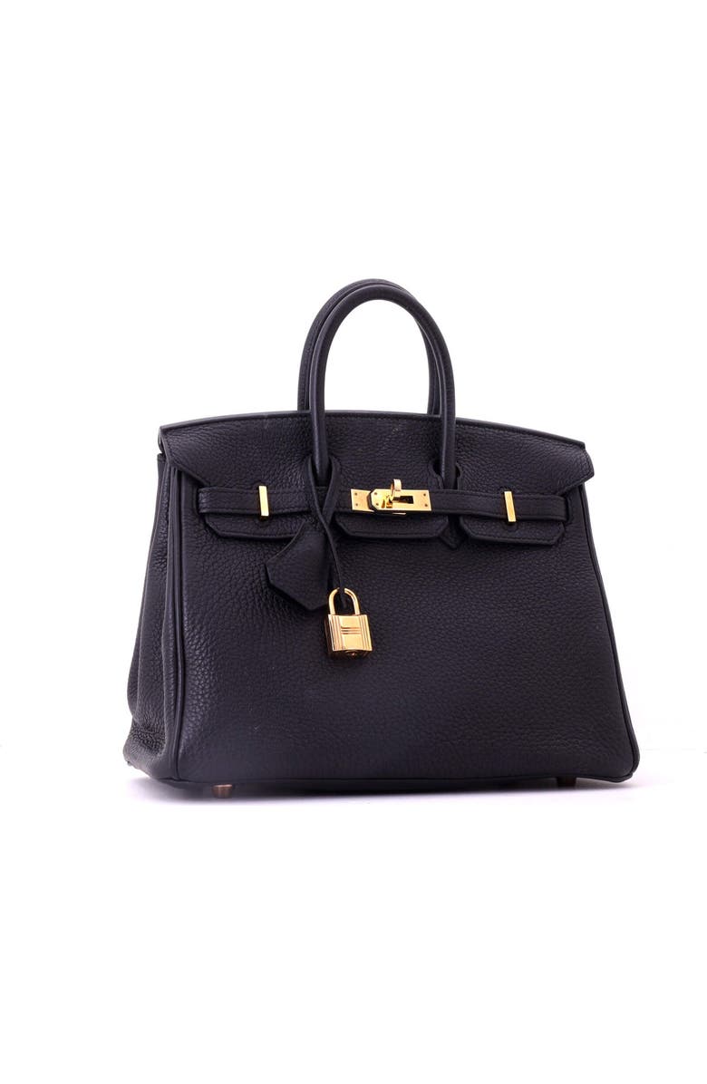 Pre-Owned Hermes Birkin Handbag Black Togo with Gold Hardware 25, Alternate, color, Noir