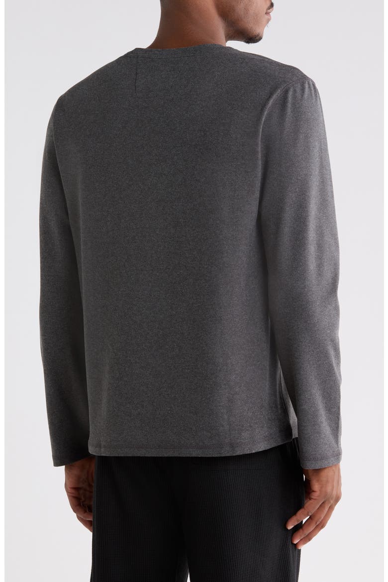 Heathered Stripe Long Sleeve T-Shirt, Alternate, color, DARK GREY