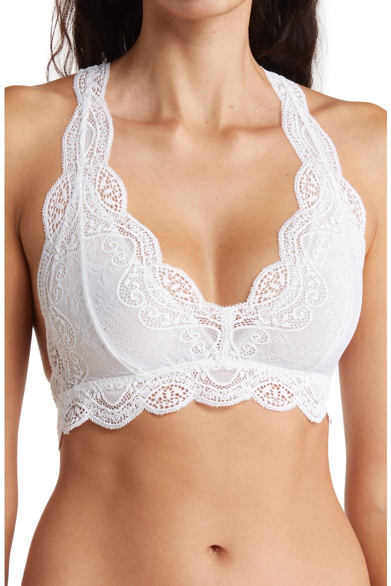 Pretty Lace Bralette, Main, color, IVORY