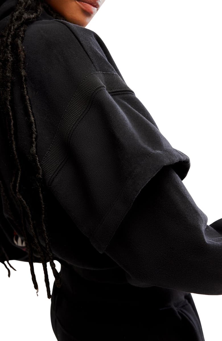 Free People Snow Flow Crop Hoodie, Alternate, color, 