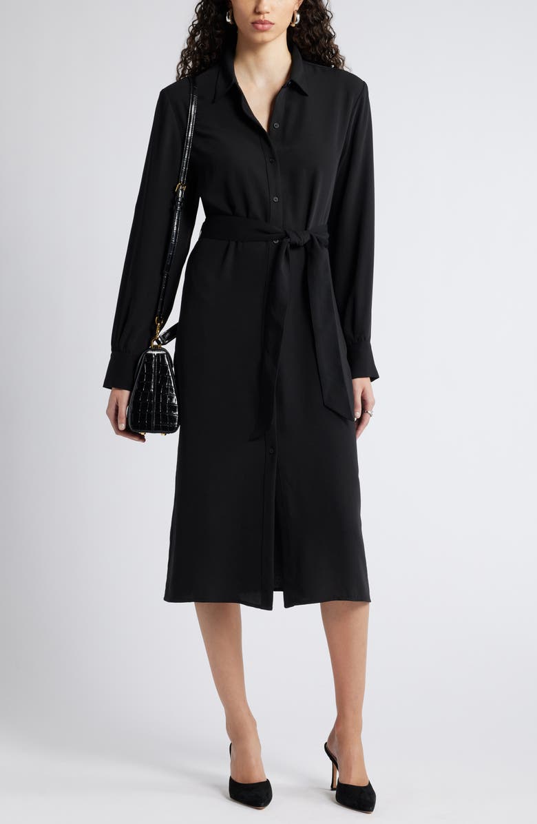 Nordstrom Long Sleeve Belted Shirtdress, Main, color,