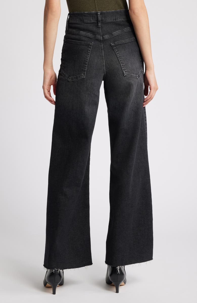 FRAME Le Slim Raw Fray Hem Palazzo Jeans, Alternate, color, 