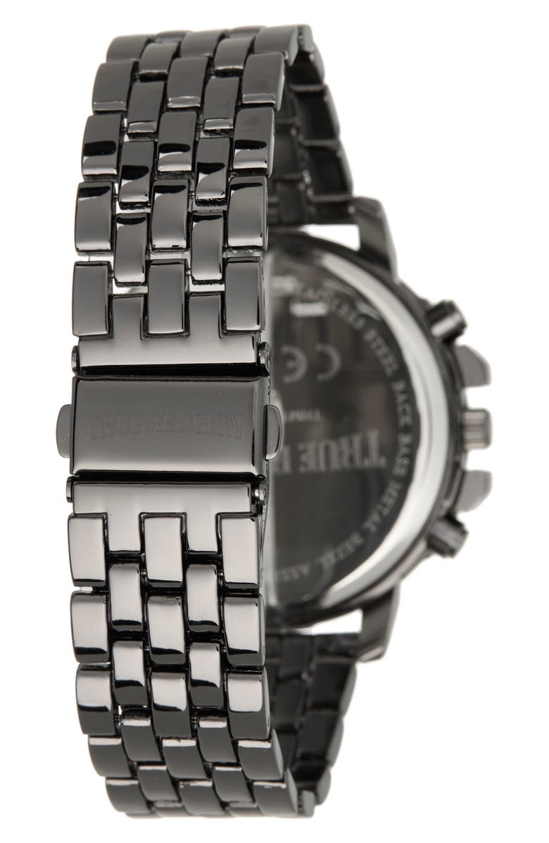 True Religion Chronograph Bracelet Watch, 45mm, Alternate, color, Gunmetal