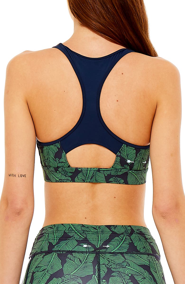 The Upside Anna Palm Leaf Sports Bra, Alternate, color, 