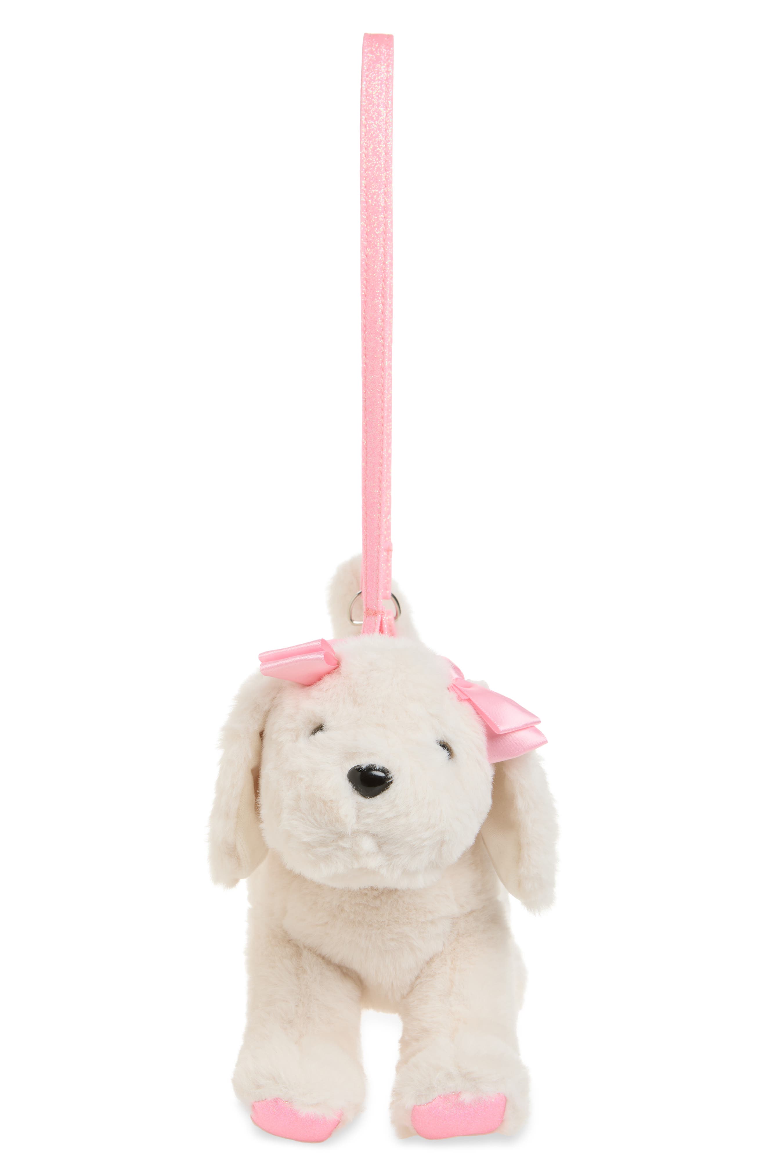 Kids' Puppy Faux Fur Plush Crossbody Bag, Alternate, color, NATURAL COMBO