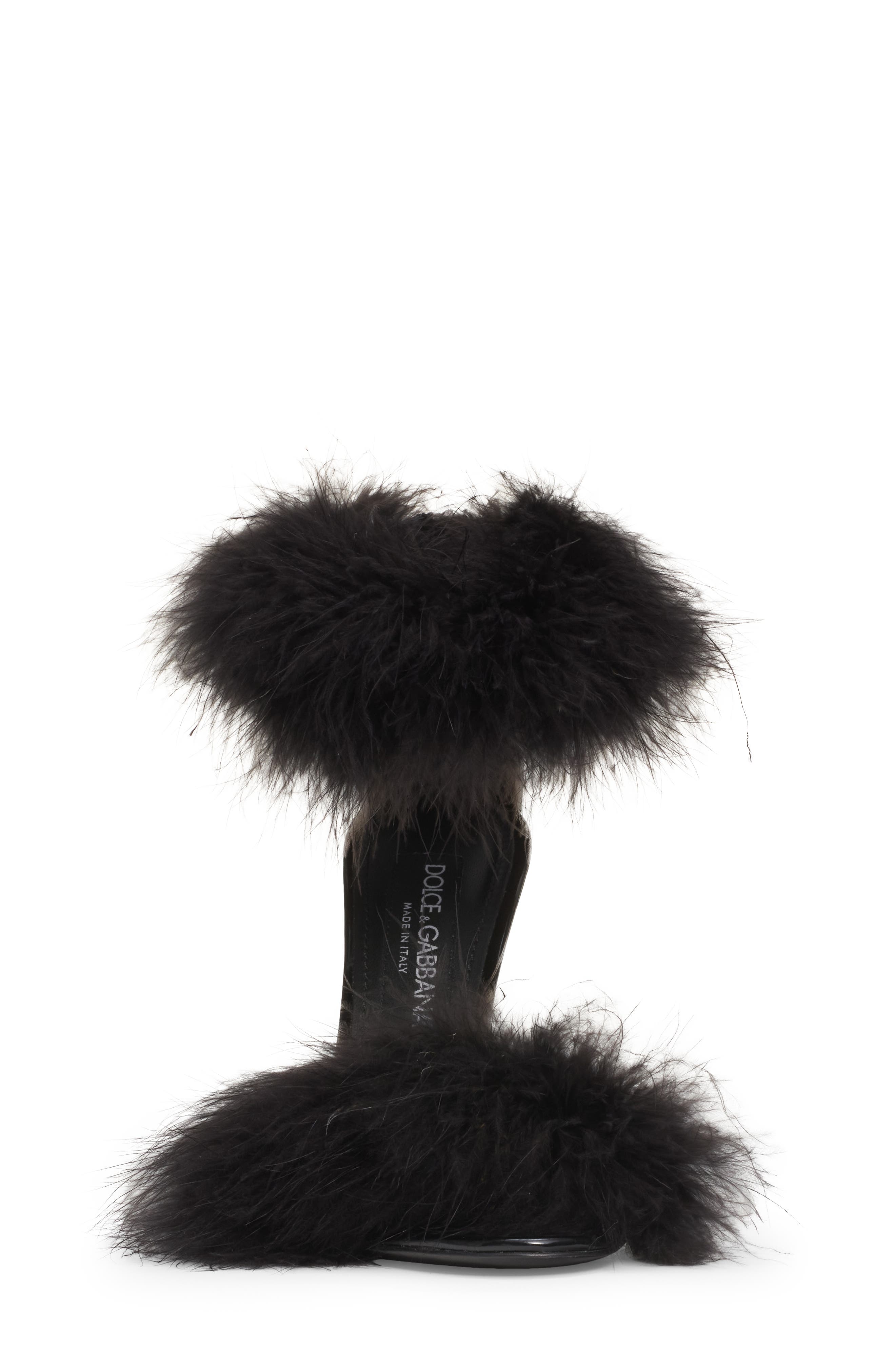 Dolce&Gabbana Feather Strap Sandal, Alternate, color, 