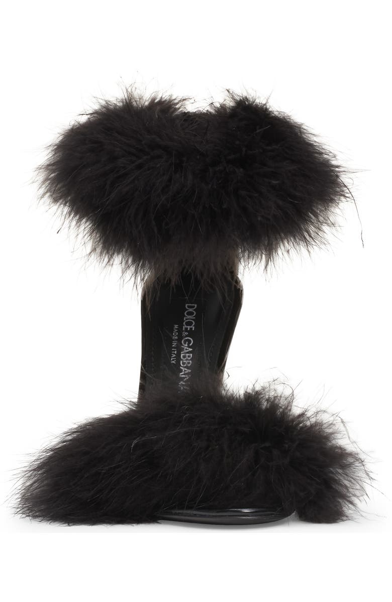 Dolce&Gabbana Feather Strap Sandal, Alternate, color,