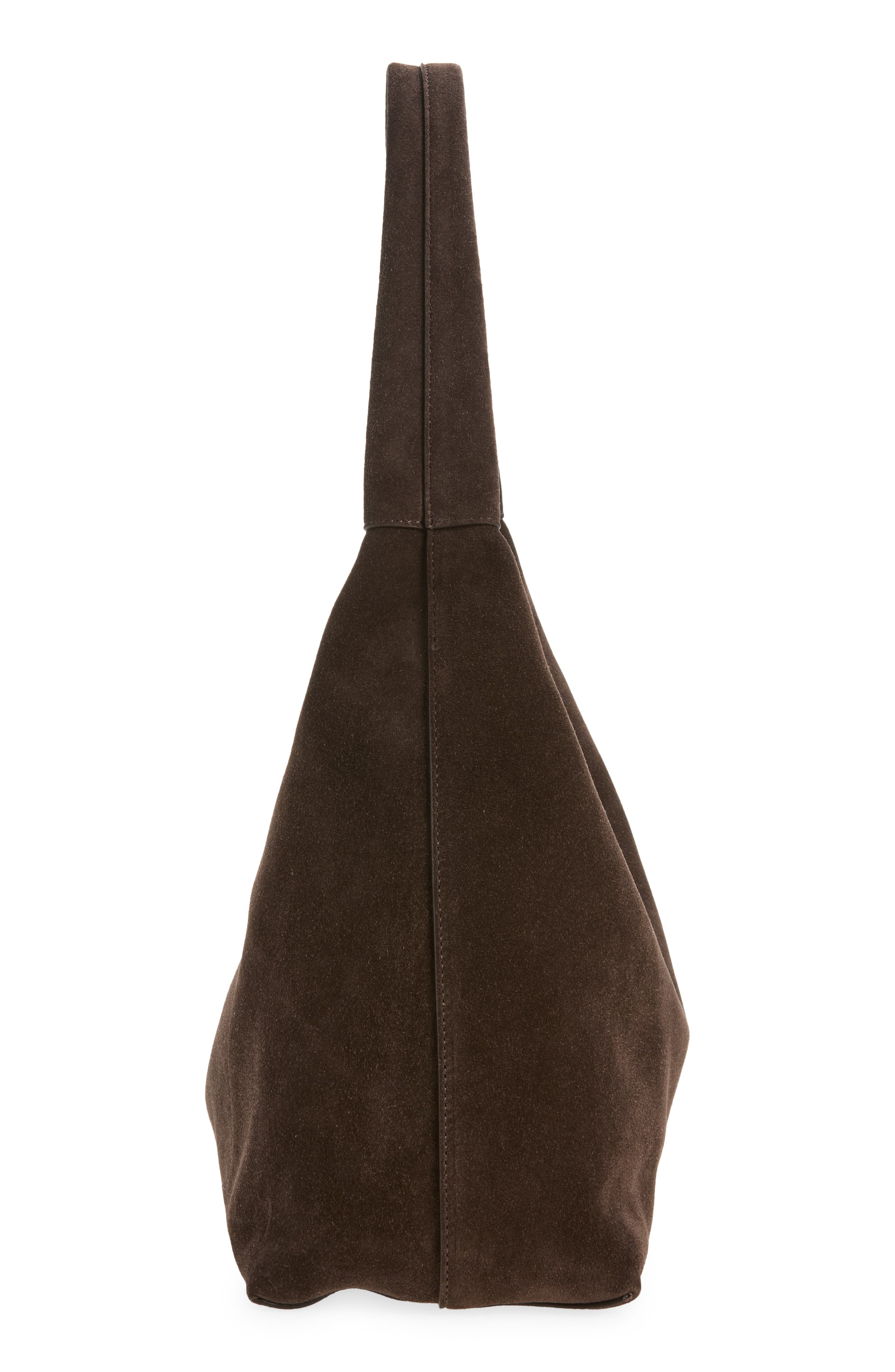 Candy Suede Shoulder Bag, Alternate, color, EBONY