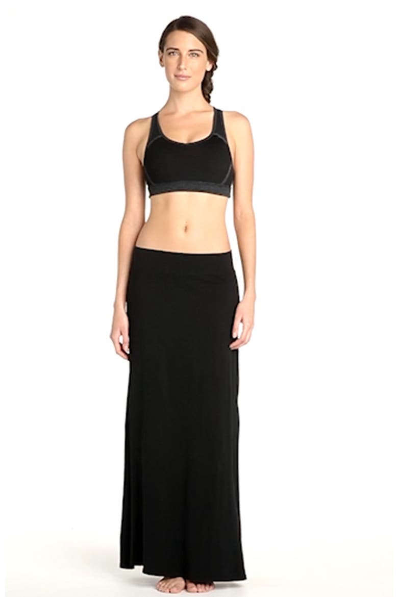 A-Line Maxi Skirt, Alternate, color, BLACK