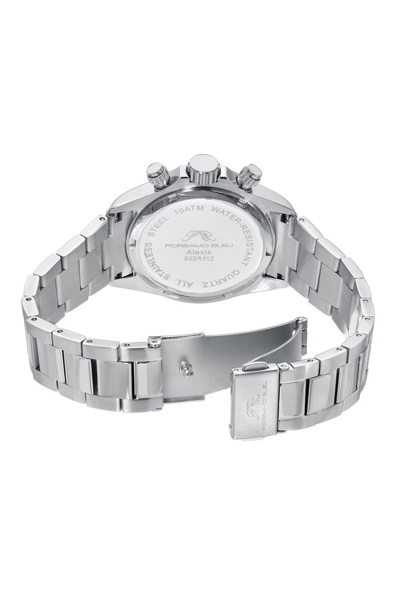 Alexis Multi-Function Bracelet Watch, 37mm, Alternate, color, SILVER-BLUE