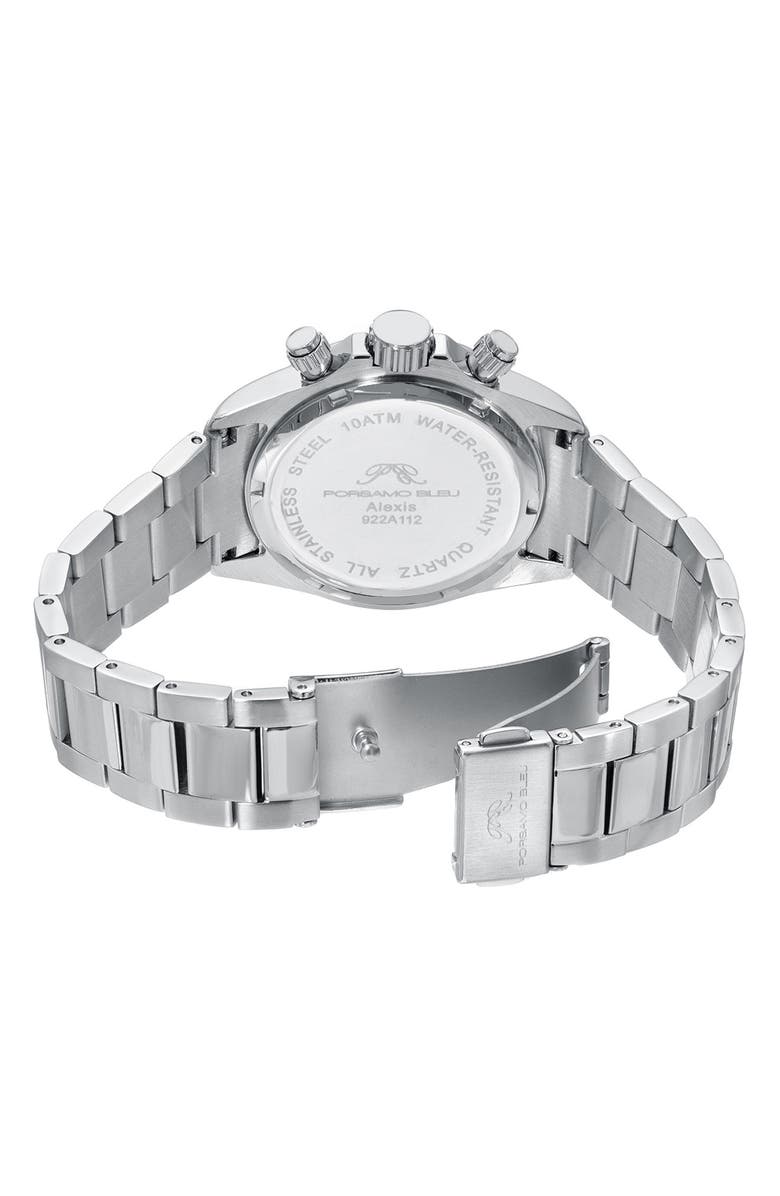 PORSAMO BLEU Alexis Multi-Function Bracelet Watch, 37mm, Alternate, color, Silver-Blue