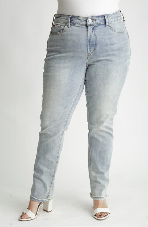 High Waist Straight Leg Jeans