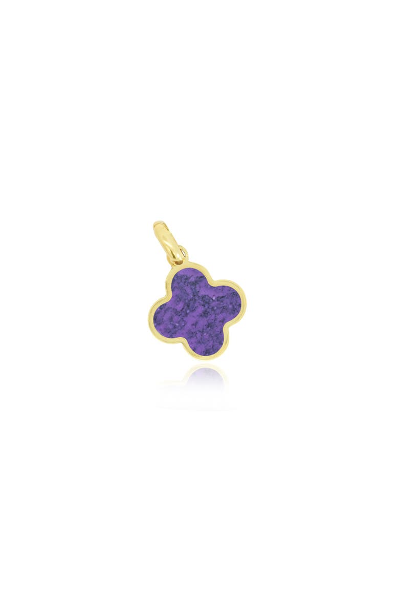 The Lovery Fine Jewelry Amethyst Clover Charm, Main, color, Amethyst