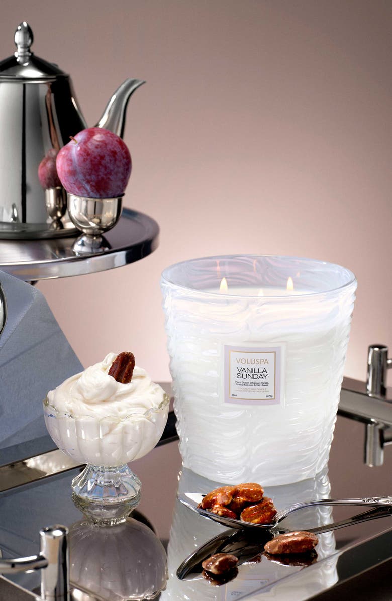 Voluspa Vanilla Sunday 3-Wick Hearth Candle, Alternate, color, 