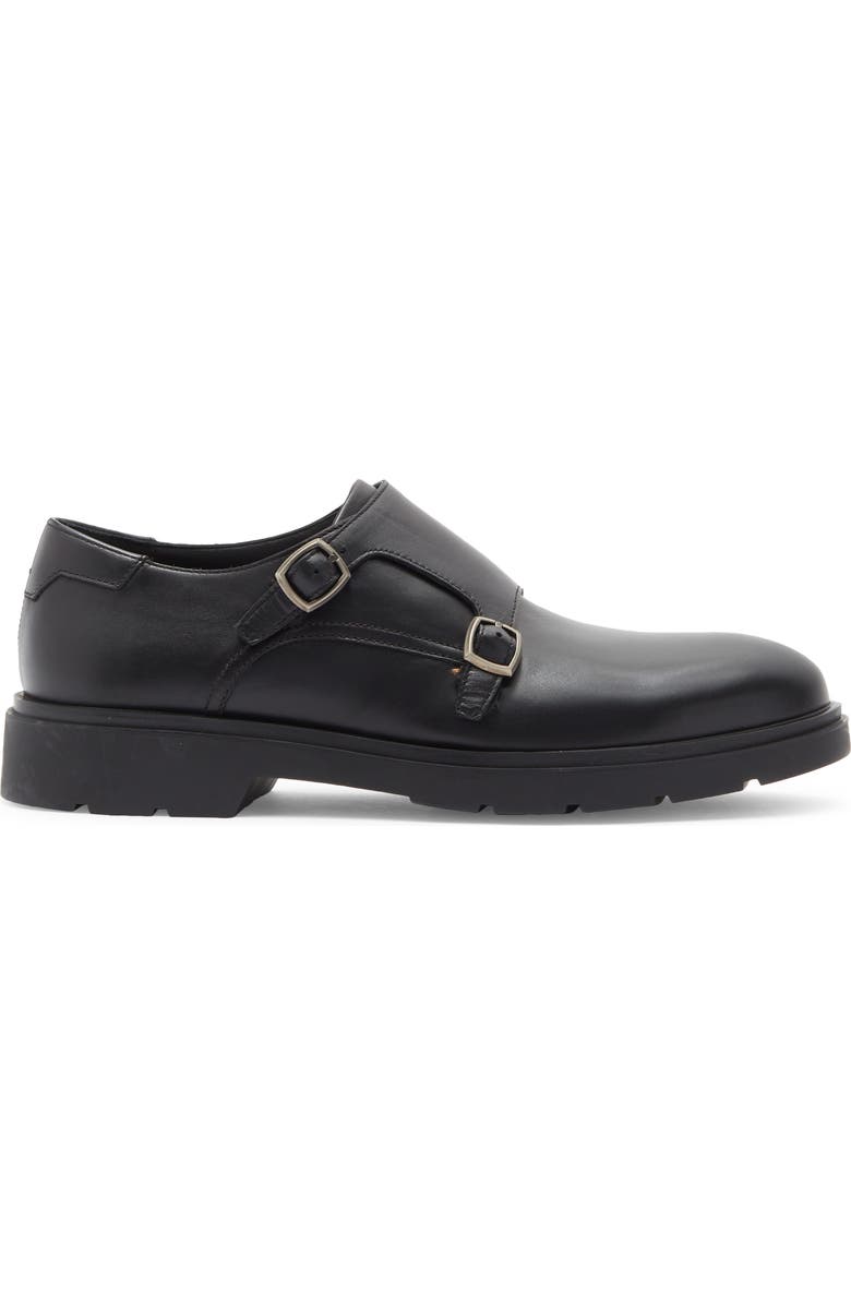 Magnanni Montreal Double Monk Strap Shoe, Alternate, color, Black