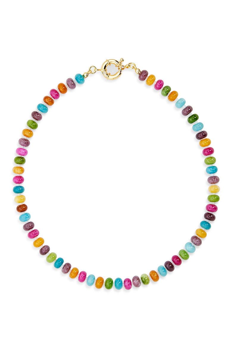 Marilyn Beaded Necklace, Main, color, GOLD