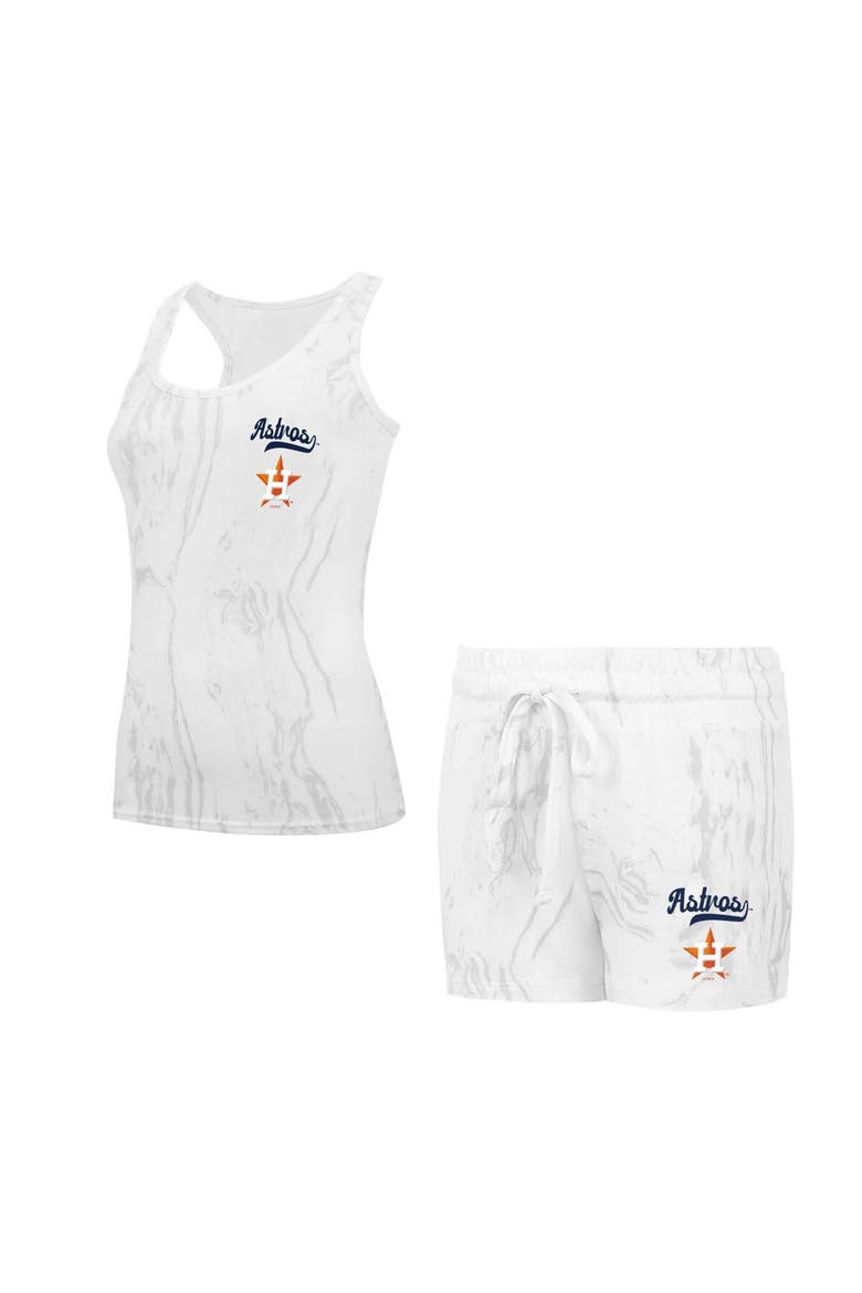 Women's Concepts Sport Houston Astros Quartz Tank Top & Shorts Set, Main, color, Cream