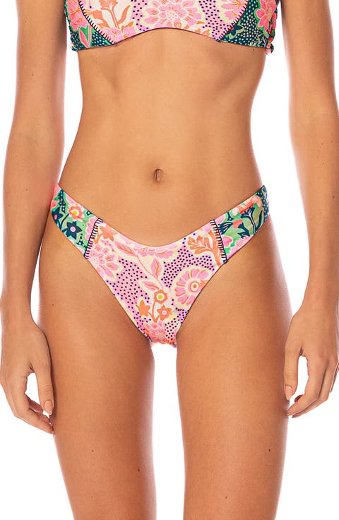 Blush Floral Splendor Reversible Bikini Bottoms