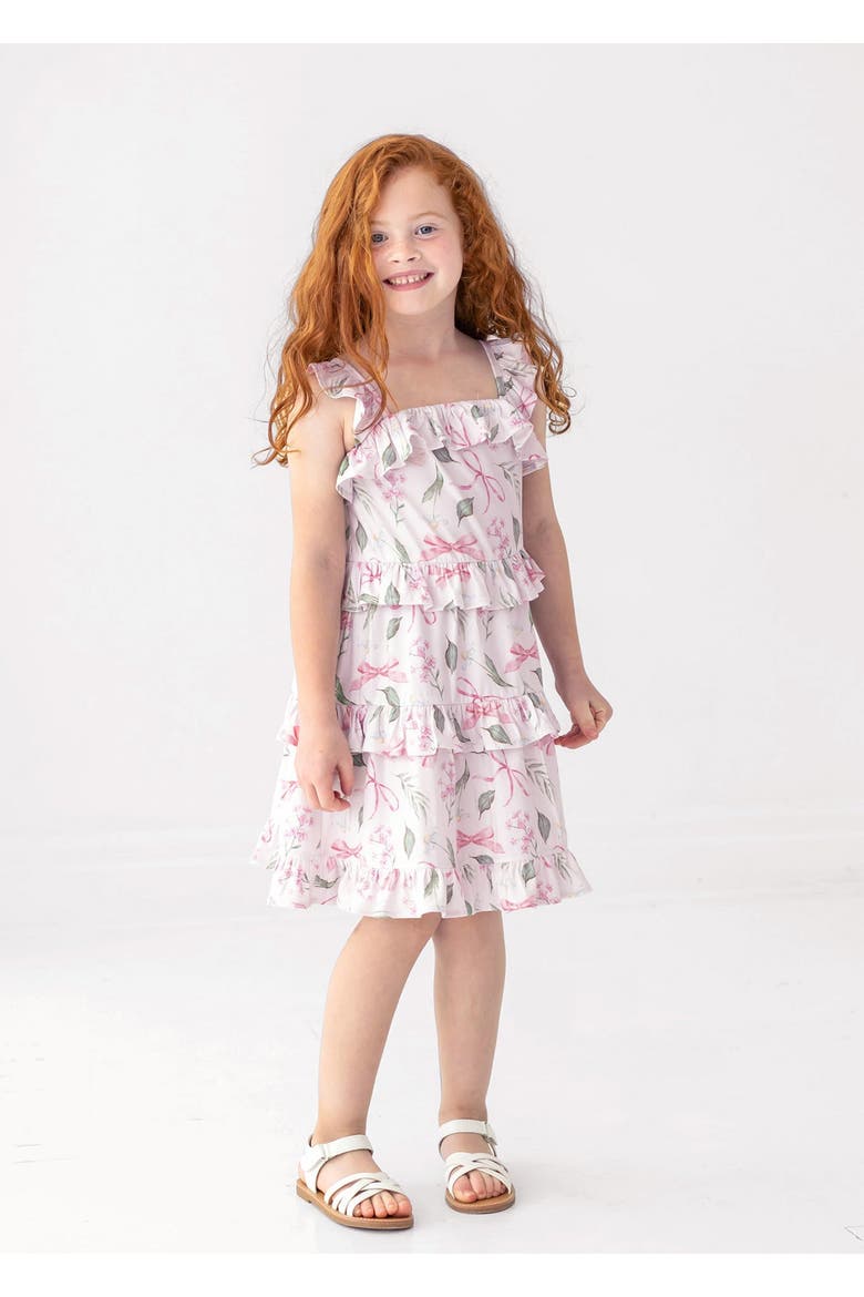 Rosie Ribbons Ruffled Tank Dress, Alternate, color, Pink