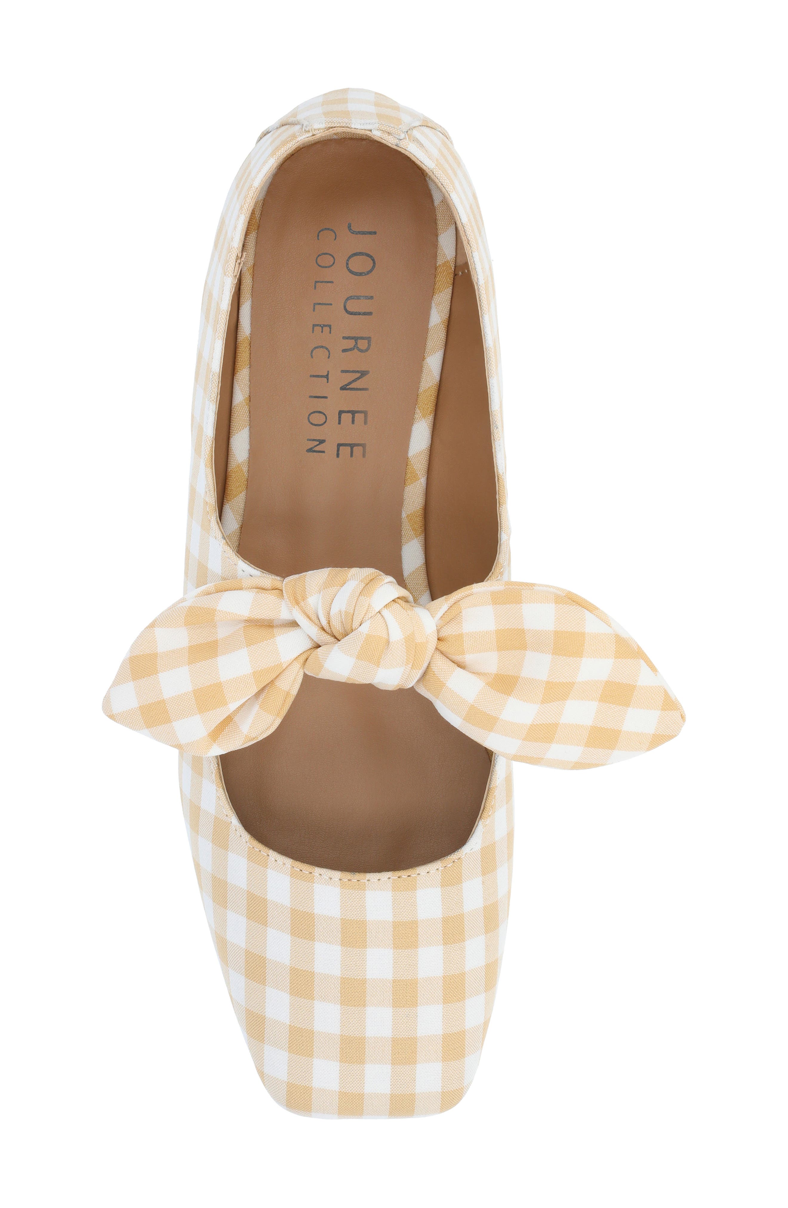 Journee Collection Seraline Ballet Flat, Alternate, color, Plaid/ Tan