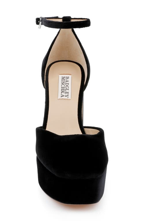 Badgley Mischka Collection Jayda Ankle Strap Platform Pump In Black