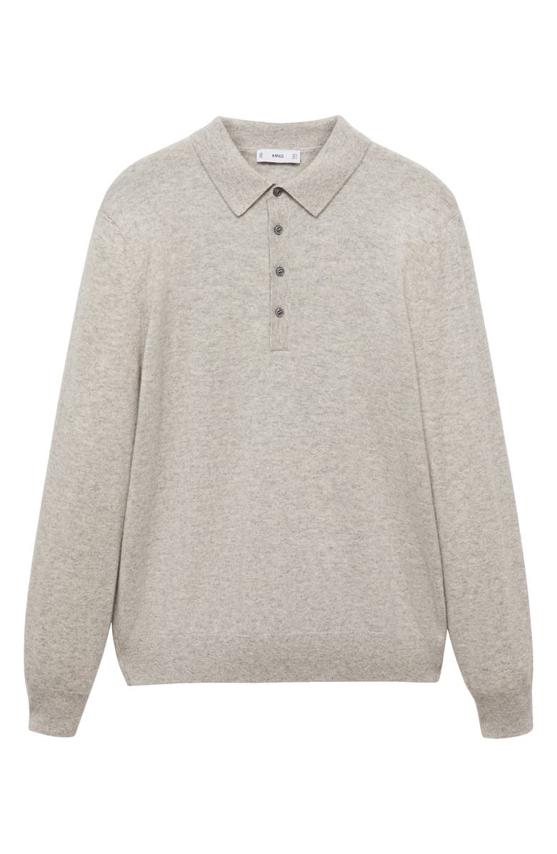 MANGO Cashmere Polo Sweater, Main, color, 