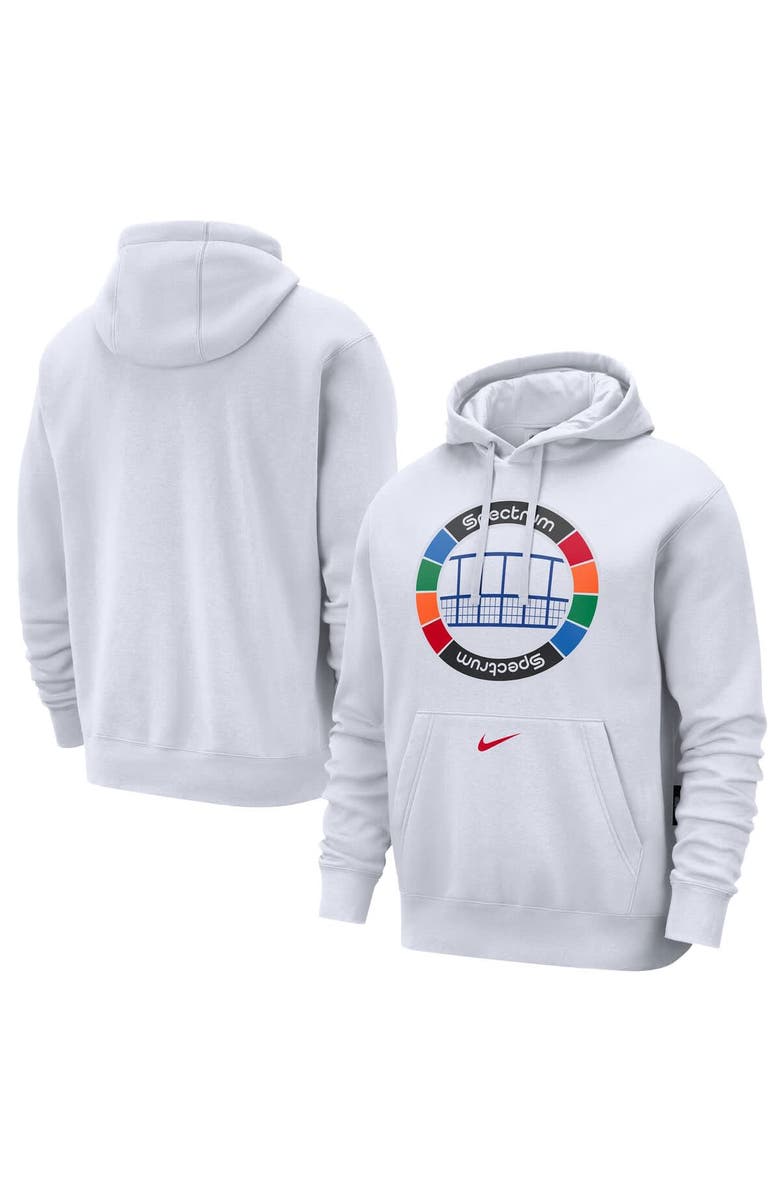 Nike Men's Nike White Philadelphia 76ers 2024/25 City Edition Essential Club Pullover Hoodie, Alternate, color, 