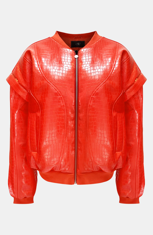 Ow Collection Valencia Croc Bomber Jacket