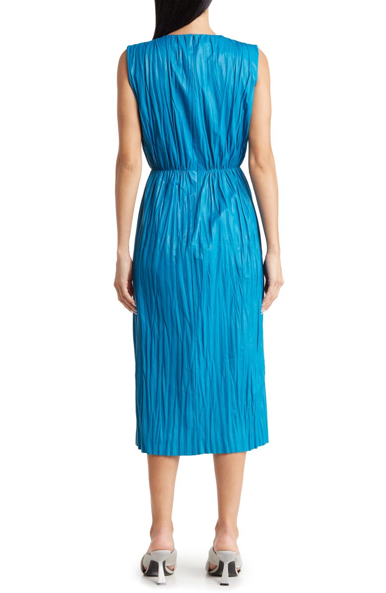 Gucci Embellished Leather Dress, Alternate, color, New Bright Turquoise