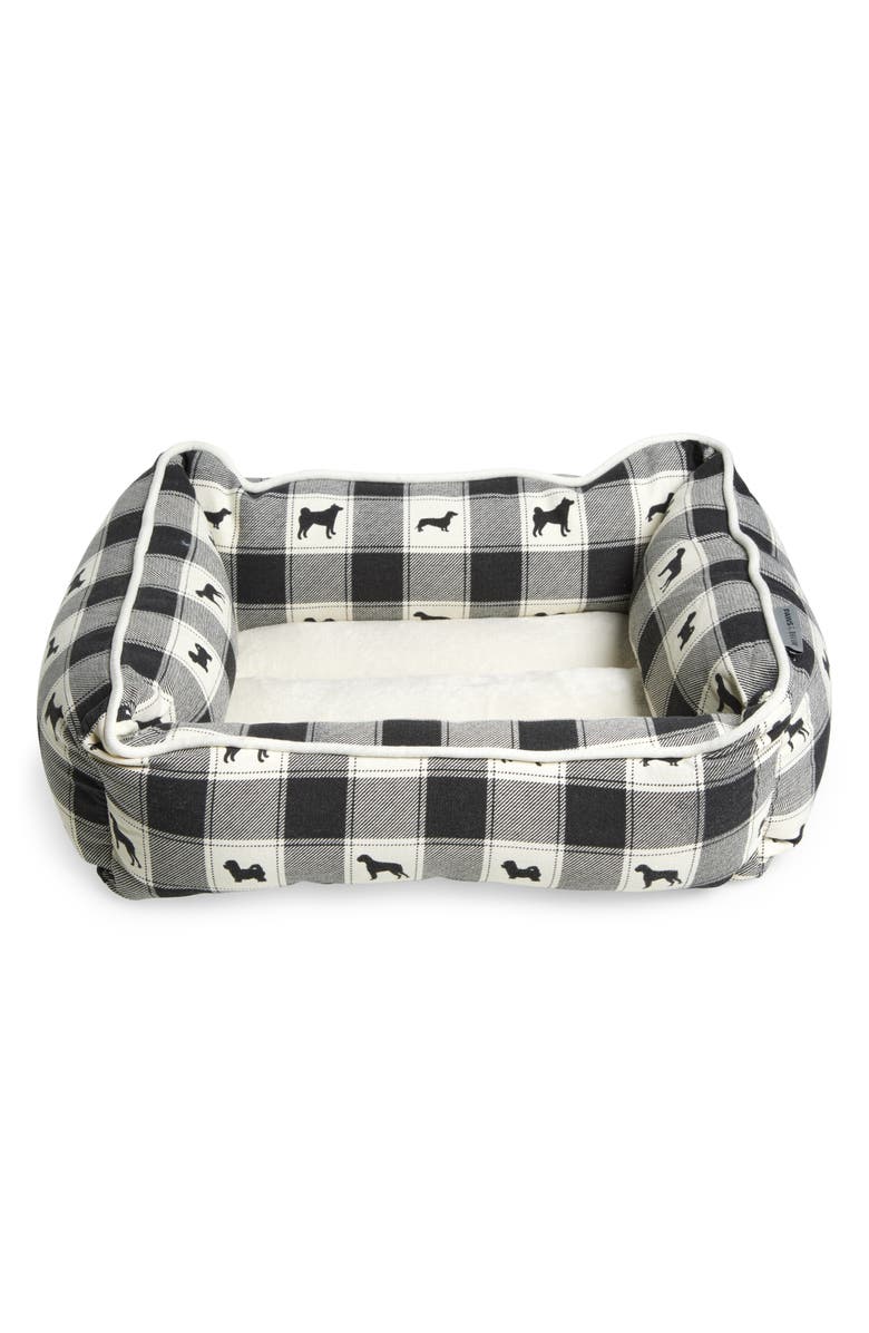 Precious Tails Paws & Decor Cuddler Plaid Pet Bed, Main, color,