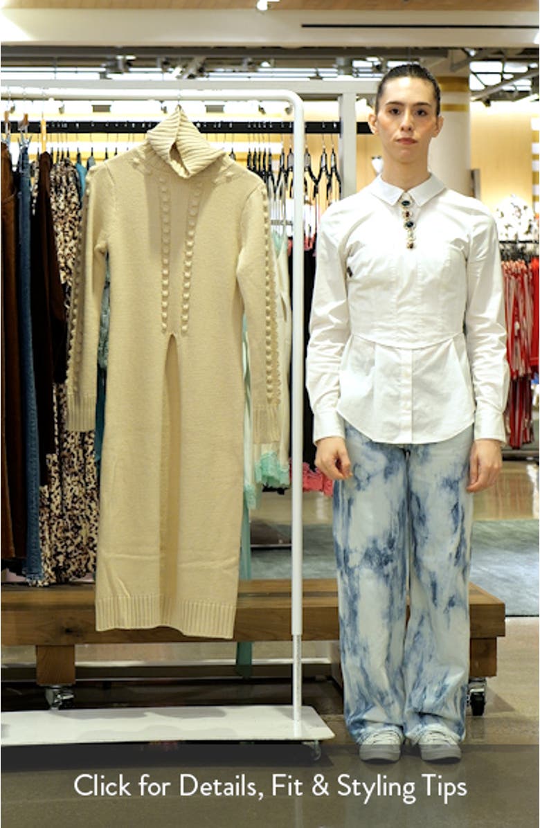 Textured Maxi Turtleneck Sweater, sales video thumbnail