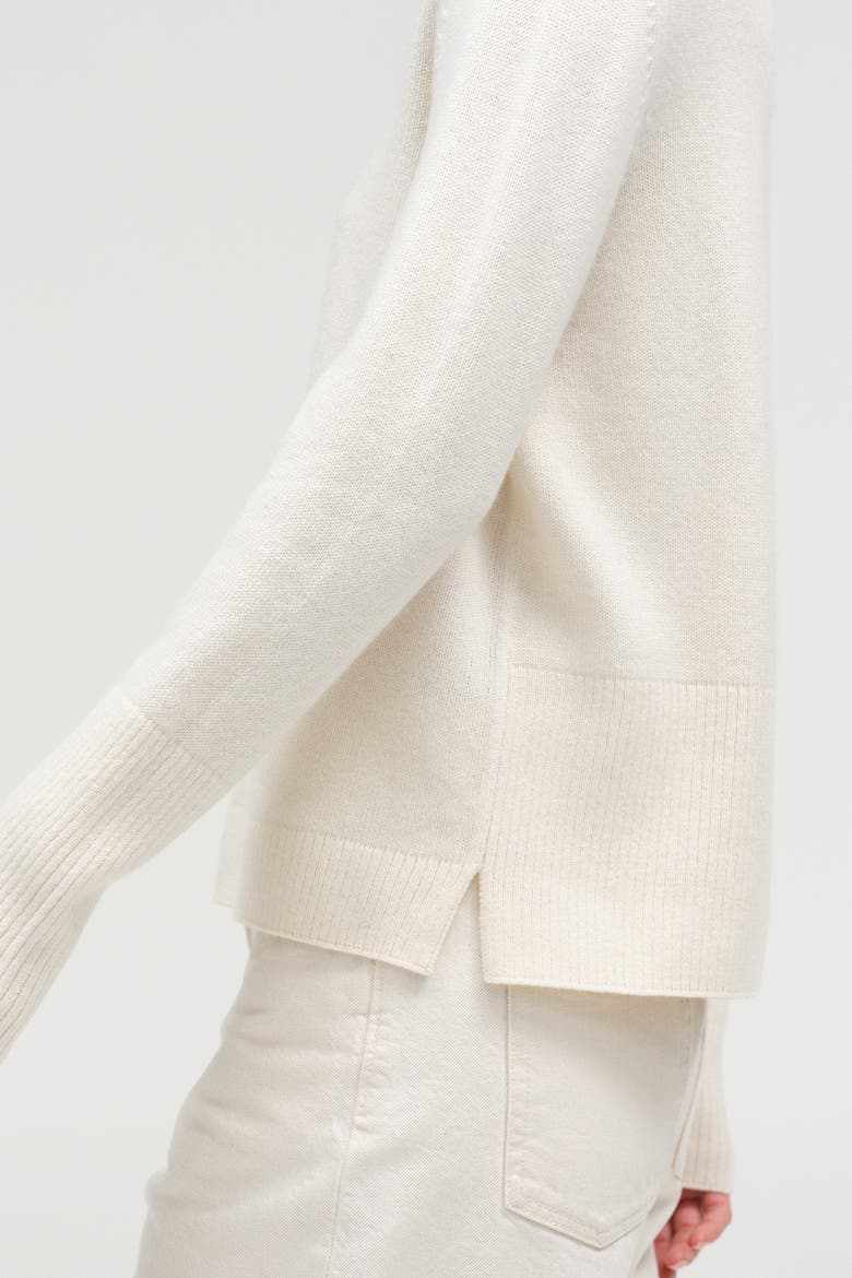 Cashmere Boxy Sweater, Alternate, color, Cream