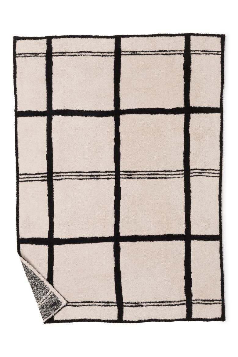 CozyChic™ Grid Plaid Throw Blanket, Alternate, color, STONE/ BLACK