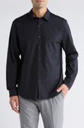 Vince Poplin Long Sleeve Classic Fit Button-Up Shirt