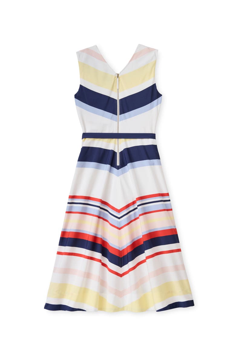 Cartolina Monica Belted Midi Dress, Alternate, color, Nantucket Stripe