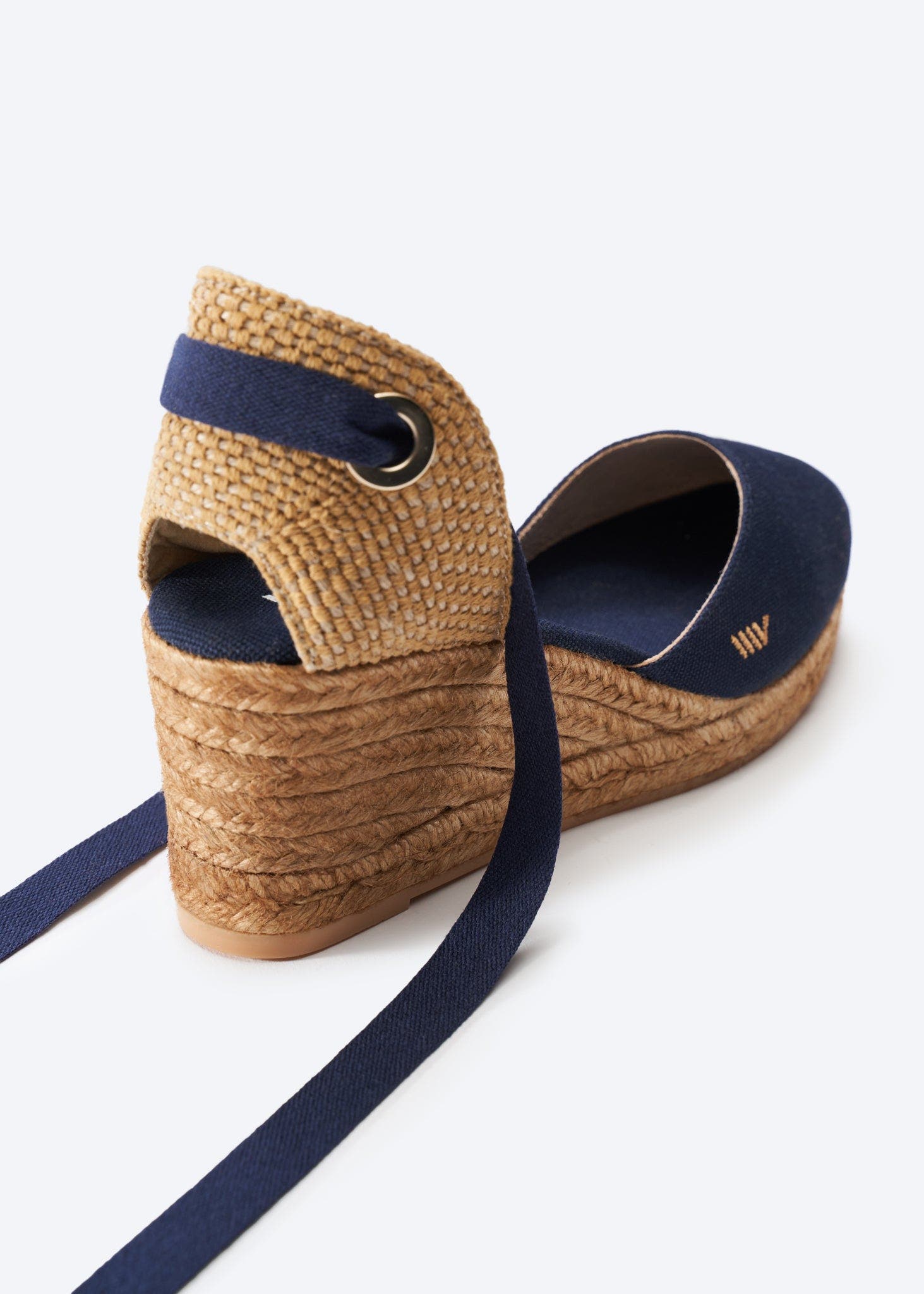 Sagaro Canvas Espadrille Wedges, Alternate, color, Navy Blue