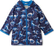 Hatley Kids' Painted Dinos Waterproof Hooded Raincoat