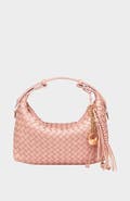 Mi Bolsa London Camilla Genuine Sheep Leather Woven Shoulder Bag