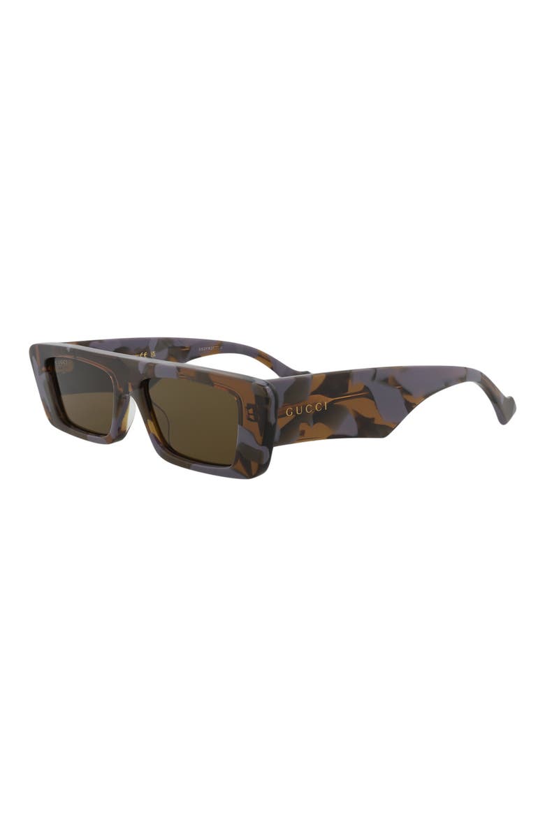 54mm Rectangle Fashion Sunglasses, Alternate, color, HAVANA HAVANA BROWN