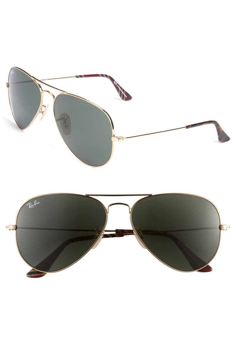 Ray-Ban Original Aviator 58mm Sunglasses, Main, color, 