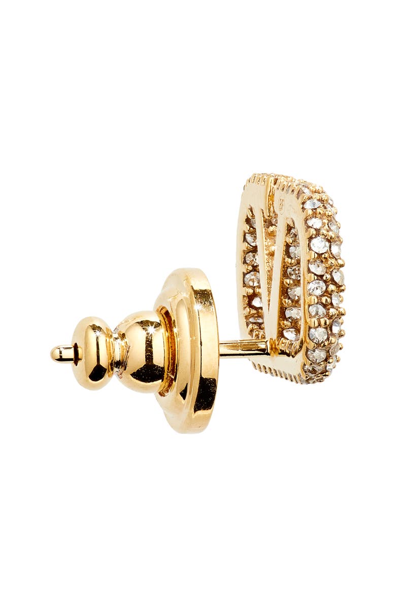 Valentino Garavani VLOGO Signature Crystal Pavé Stud Earrings, Alternate, color, 