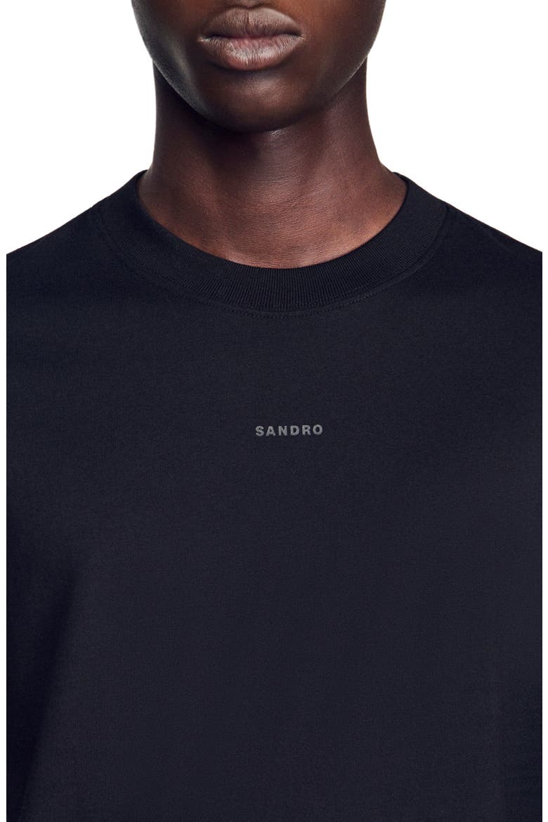 Cotton T-shirt, Alternate, color, Black