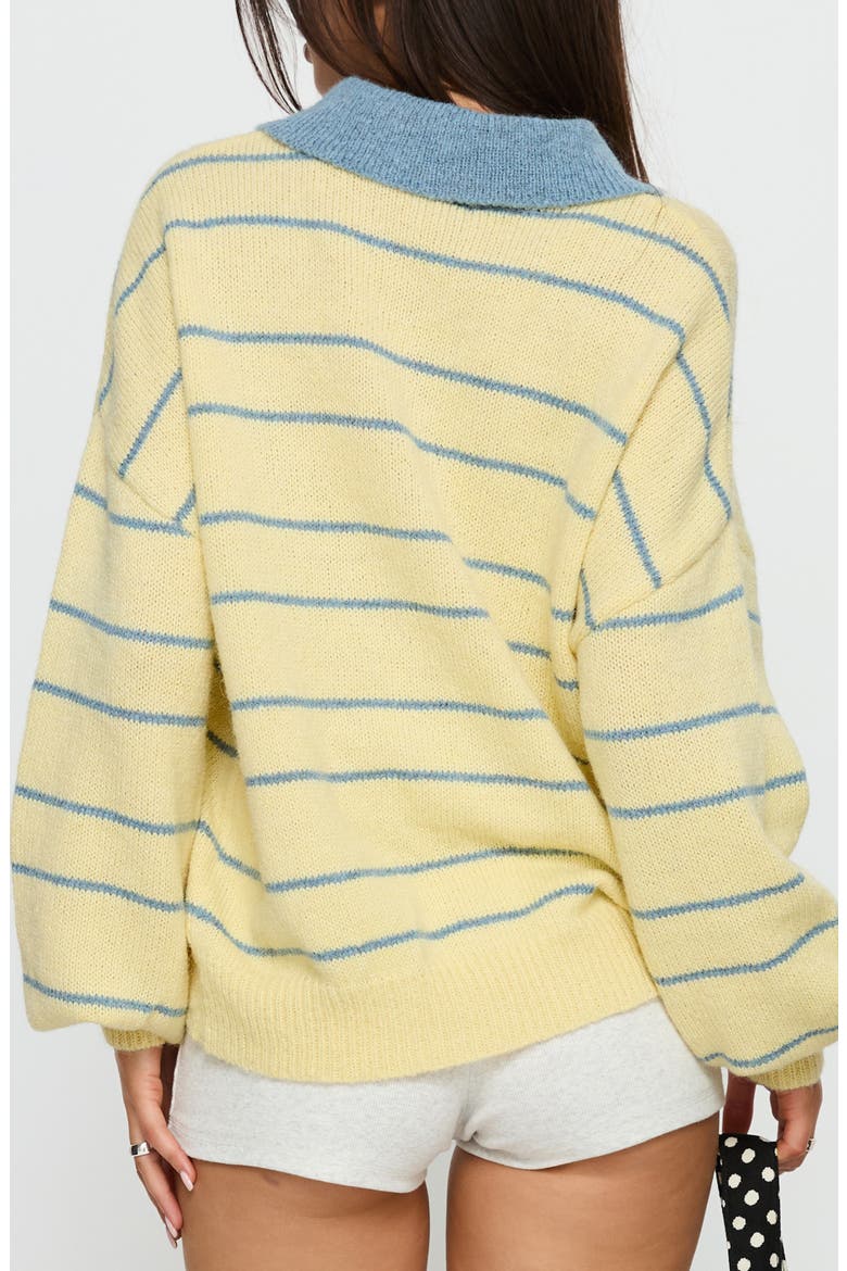 Minda Stripe Sweater, Alternate, color, YELLOW STRIPE
