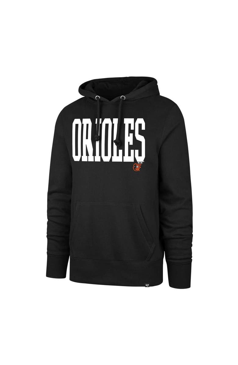 '47 Men's '47 Black Baltimore Orioles Dime Headline Pullover Hoodie, Alternate, color, Black