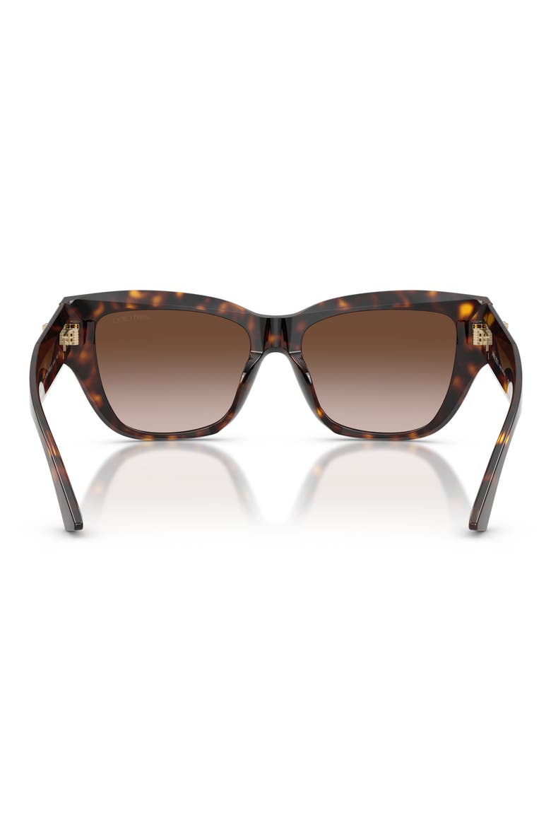 54mm Gradient Polarized Pillow Sunglasses, Alternate, color, HAVANA/ GRADIENT BROWN