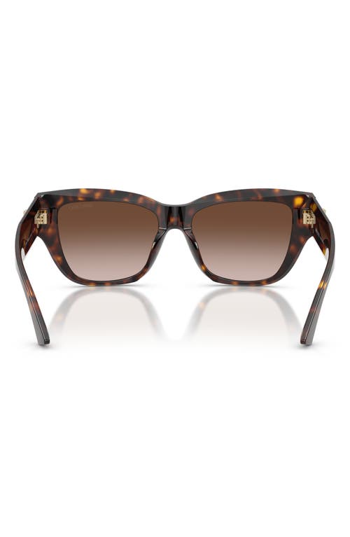 Jimmy Choo 54mm Gradient Polarized Pillow Sunglasses In Havana/gradient Brown
