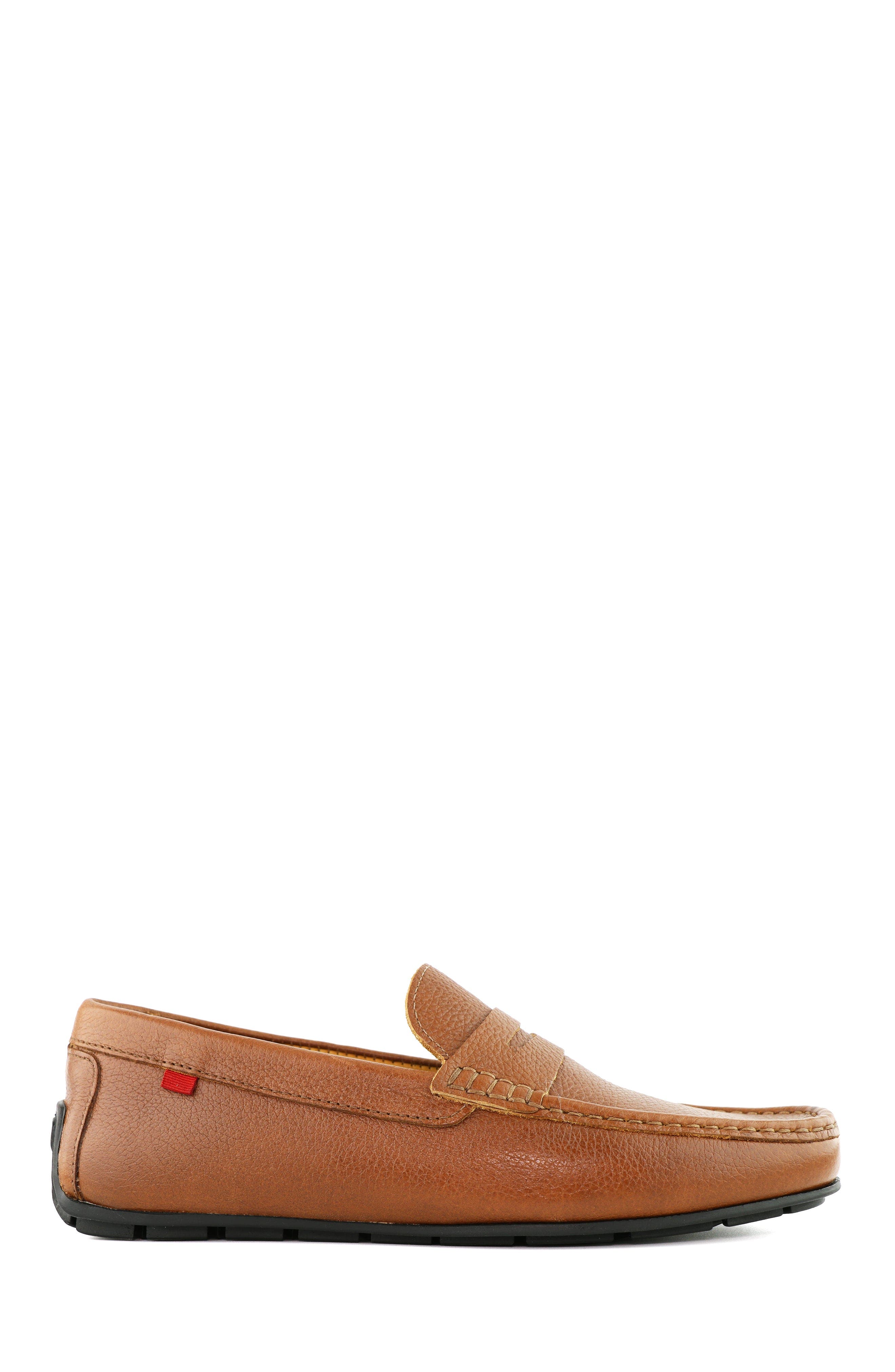 West Village Leather Slip on Penny Loafer, Alternate, color, Cognac Grainy Leather