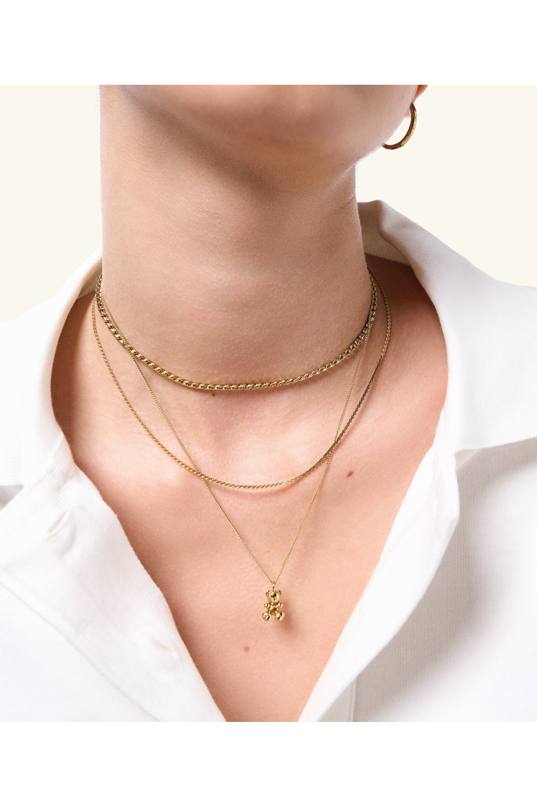 Bear With Me Necklace, Alternate, color, Gold