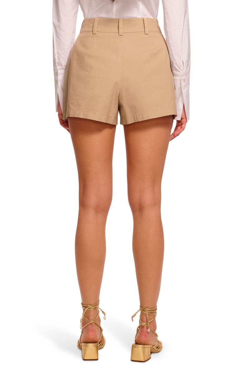 Ramy Brook Hilary Stretch Cotton Canvas Shorts, Alternate, color, Sandstone