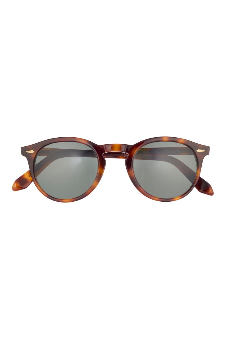 Excursionist Elite 49mm Round Polarized Sunglasses, Main, color, TORTOISE